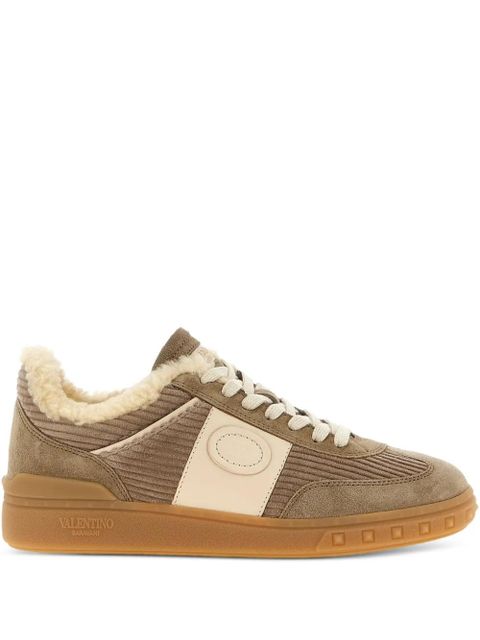 Valentino Garavani Upvillage ribbed-velvet sneakers - Brown - zdjęcie produktu nr 1