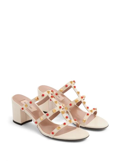 Valentino Garavani 60mm Rockstud embellished sandals - Neutrals