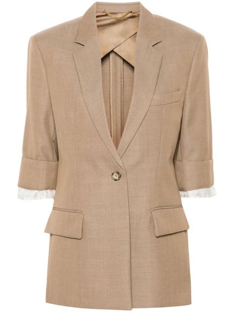Victoria Beckham virgin wool jacket - Brown - zdjęcie produktu nr 1
