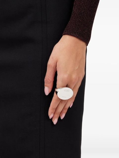 MM6 Maison Margiela oval-shaped ring - Silver