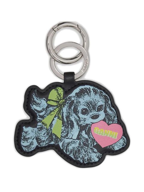 GANNI Blue Puppy keyring - Black - zdjęcie produktu nr 1