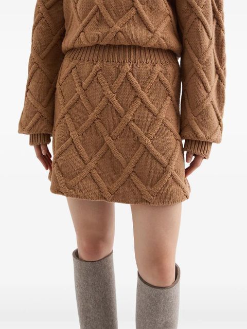 Jil Sander wool mini skirt - Brown
