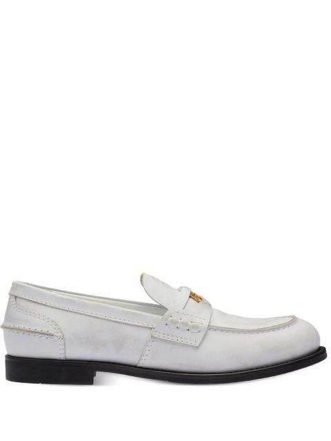 Miu Miu leather penny loafers - White - zdjęcie produktu nr 1