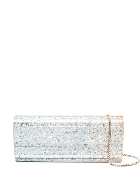 Jimmy Choo glitter rectangular clutch - Neutrals - zdjęcie produktu nr 1