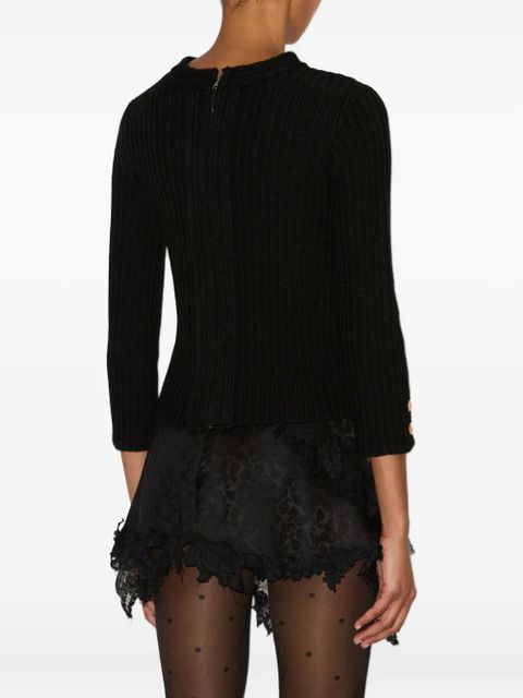 ISABEL MARANT ribbed button-detail sweater - Black