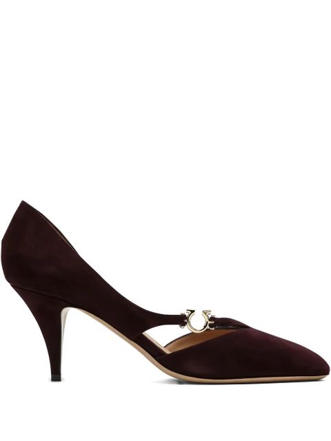 Ferragamo 70mm gancini-detail pumps - Red - zdjęcie produktu nr 1