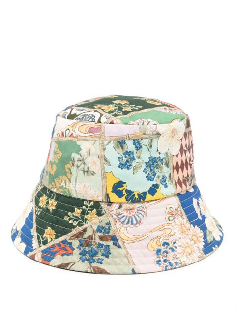 ALEMAIS patchwork bucket hat - Neutrals - zdjęcie produktu nr 1