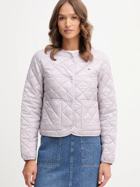 Tommy Hilfiger kurtka kolor fioletowy przejściowa WW0WW47290 - zdjęcie produktu nr 1