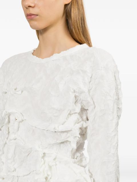 Comme Des Garçons ruffled top - White