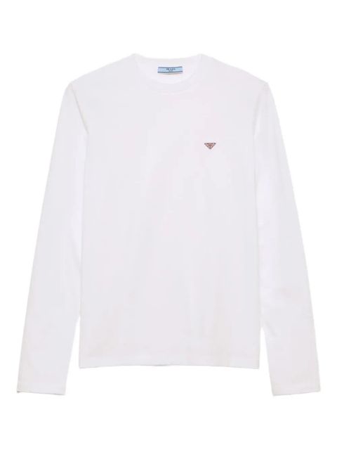 Prada long-sleeved jersey T-shirt - White - zdjęcie produktu nr 1