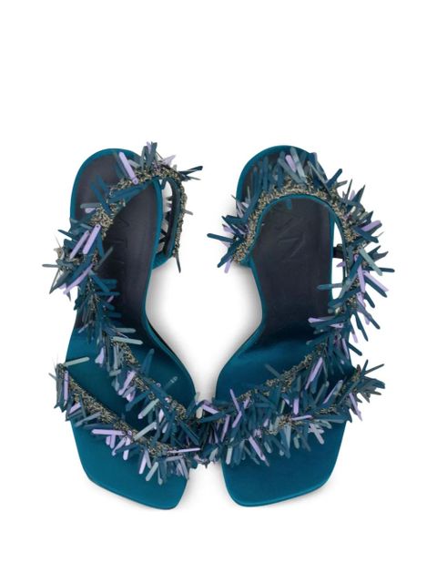 Lanvin 105mm Rita fringe-embellished sandals - Blue - zdjęcie produktu nr 2