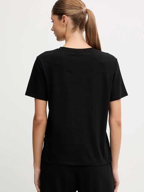 HUGO t-shirt lounge damski kolor czarny 50555634
