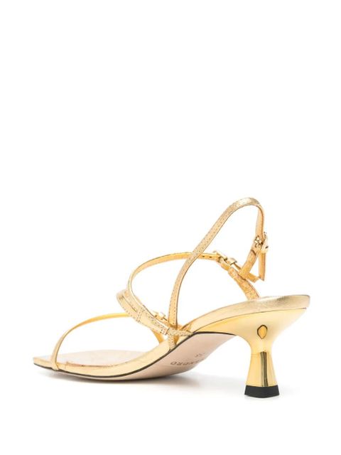 SANDRO 60mm leather sandals - Gold