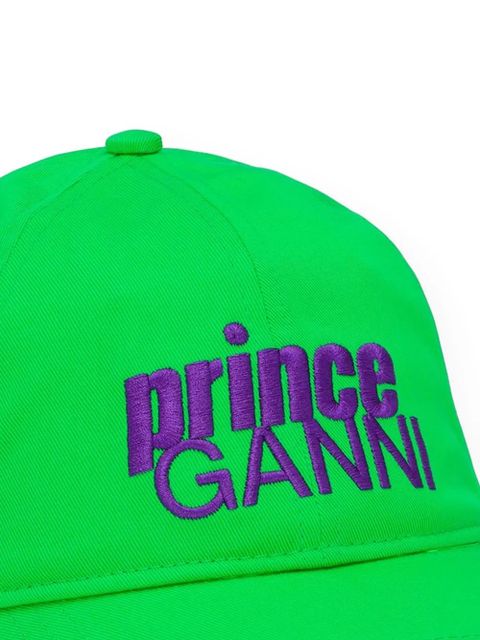 GANNI x Prince logo-embroidered baseball cap - Green - zdjęcie produktu nr 2
