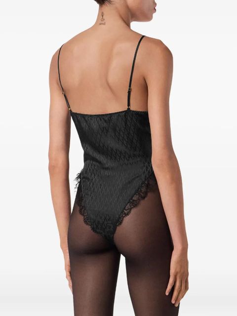 Versace lace-trimmed bodysuit - Black