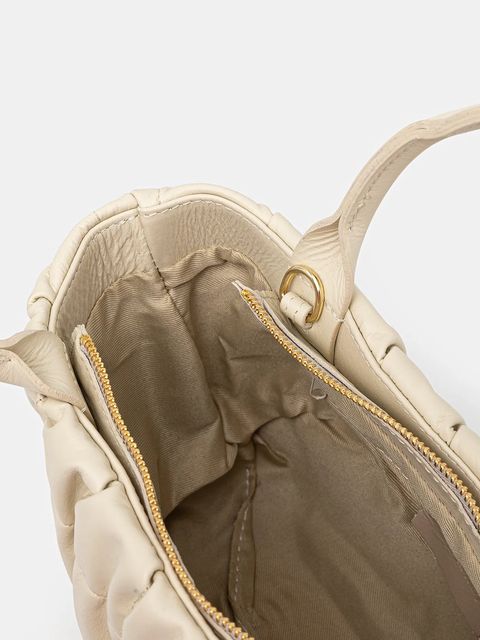 Answear.LAB torebka skórzana kolor beżowy