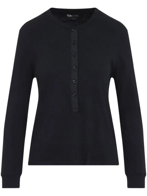 TOM FORD ribbed-knit T-shirt - Black - zdjęcie produktu nr 1