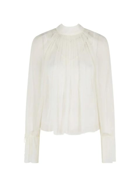 STAUD tie high-neck top - White - zdjęcie produktu nr 1