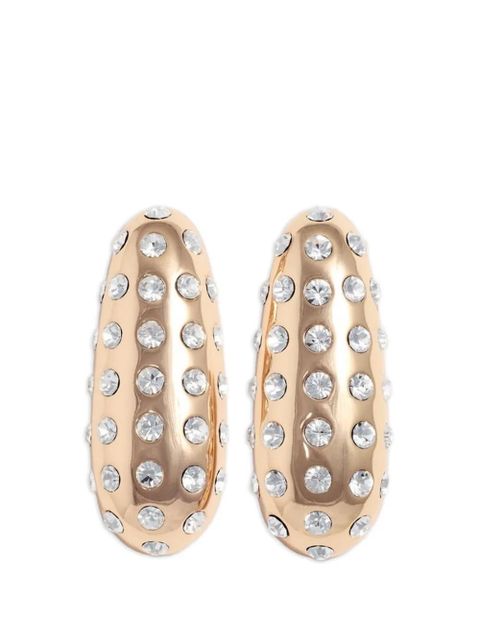 Self-Portrait crystal-embellished earrings - Gold - zdjęcie produktu nr 1