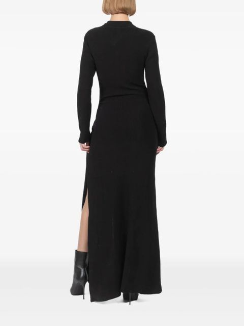 Aya Muse draped-detail maxi dress - Black