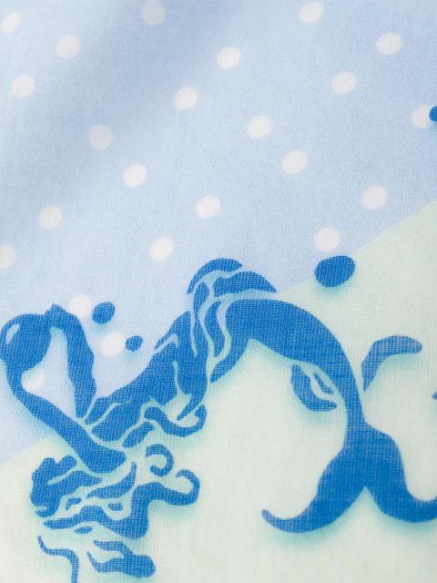 Prada printed cotton pareo - Blue