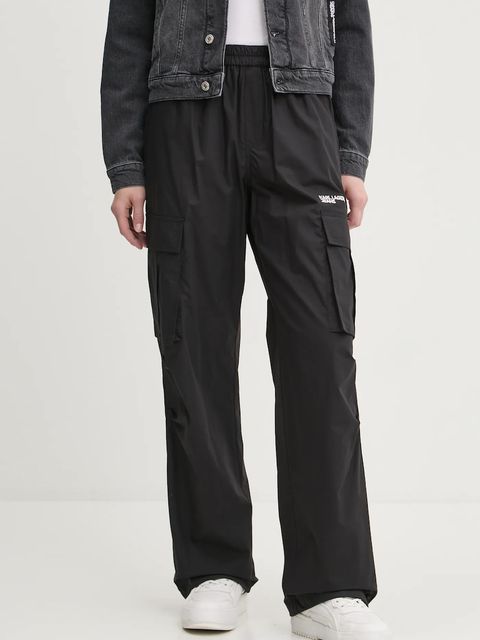 Karl Lagerfeld Jeans spodnie damskie kolor czarny proste high waist A1W10062 - zdjęcie produktu nr 1