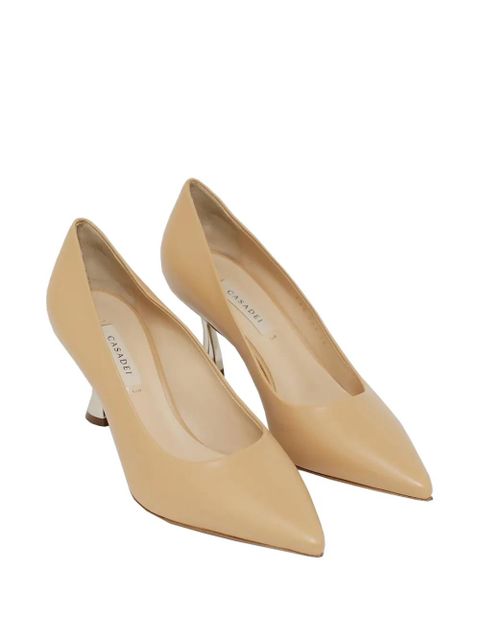 Casadei pointed-toe spool-heel pumps - Neutrals - zdjęcie produktu nr 2