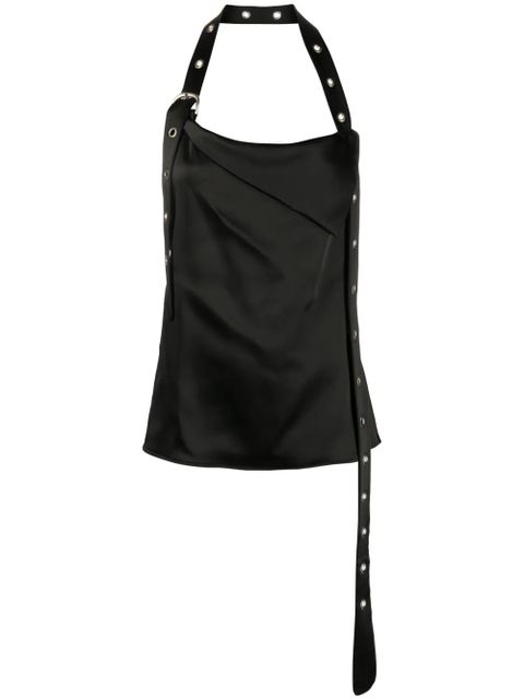 Off-White eyelet-embellished halterneck top - Black - zdjęcie produktu nr 1