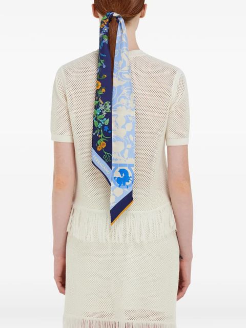 Ferragamo pegasus print bandeau - Blue