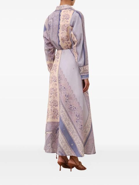 ZIMMERMANN mix-print button-up shirt - Blue