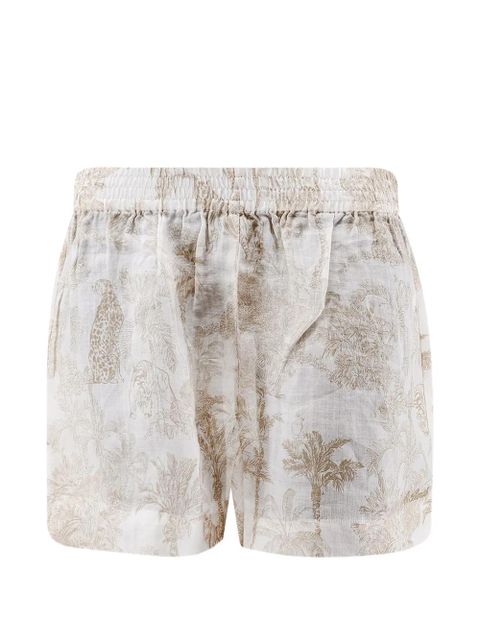MC2 Saint Barth elasticated-waist printed shorts - White - zdjęcie produktu nr 1