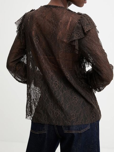 Answear.LAB bluzka damska kolor brązowy