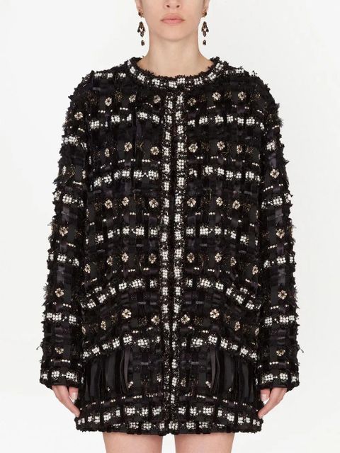 Dolce & Gabbana embroidered single-breasted blazer - Black