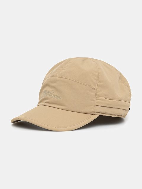 Jack Wolfskin czapka z daszkiem Canyon kolor zielony gładka A63649 - zdjęcie produktu nr 2