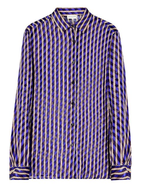 DRIES VAN NOTEN devoré shirt - Purple - zdjęcie produktu nr 2