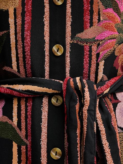 Farm Rio sukienka kolor czarny mini prosta 340071