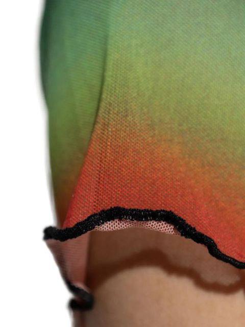 Casablanca ruffled printed top - Black