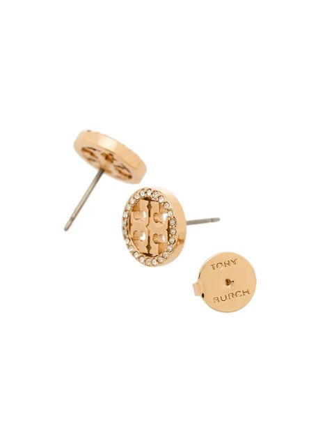 Tory Burch Miller pavé stud earrings - Gold - zdjęcie produktu nr 2