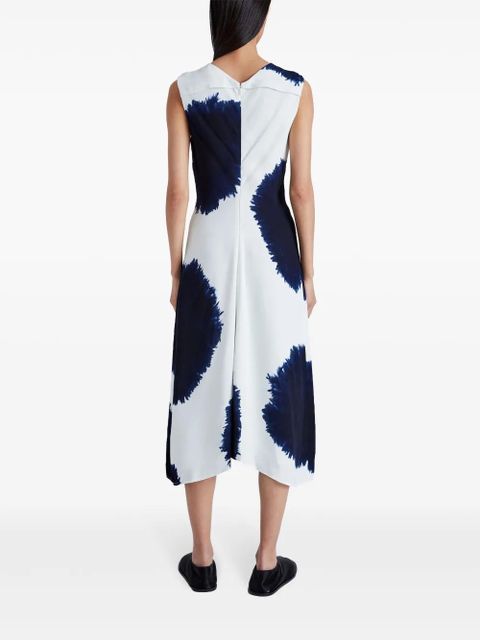 Proenza Schouler Ella Dress In Printed Viscose Crepe - White