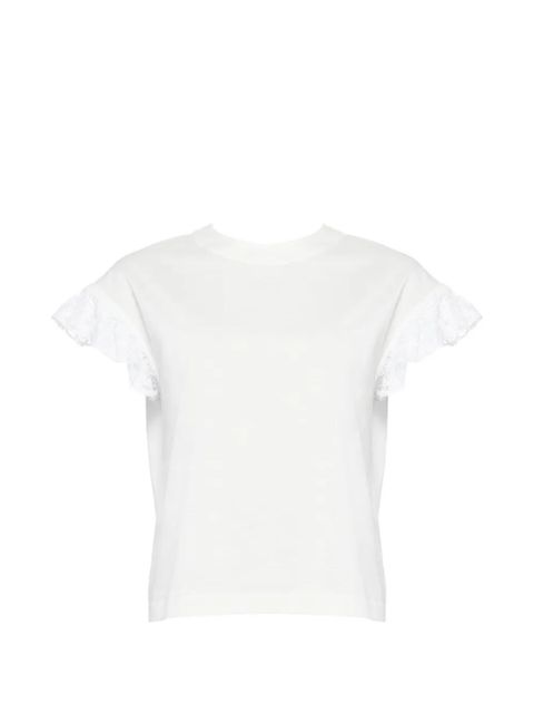 ERES lace-trim apricot T-shirt - White - zdjęcie produktu nr 1