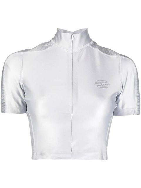 Alexander Wang rash guard half-zip top - Silver - zdjęcie produktu nr 1