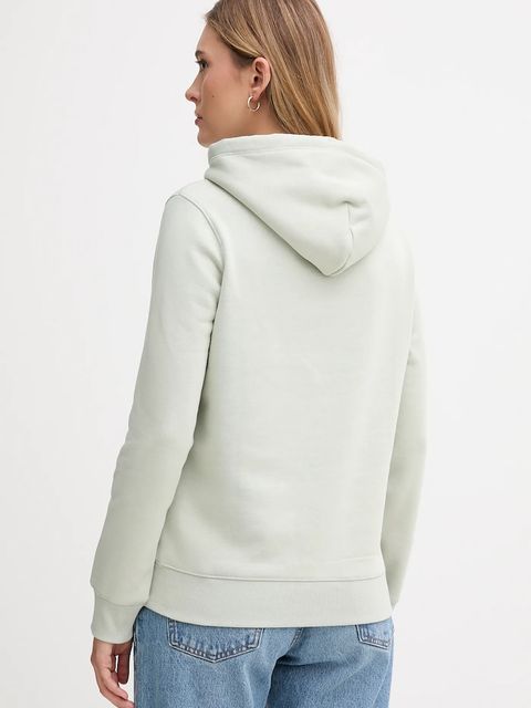Tommy Jeans bluza damska kolor zielony z kapturem z nadrukiem DW0DW21963