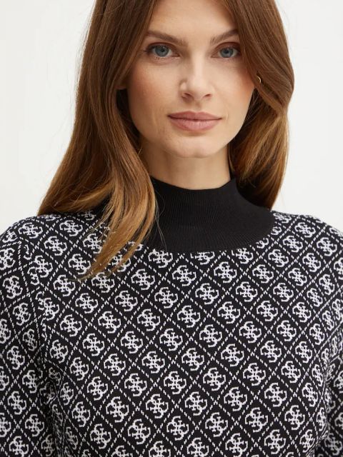 Guess sukienka LISE kolor czarny mini rozkloszowana W4BK43 Z37K0