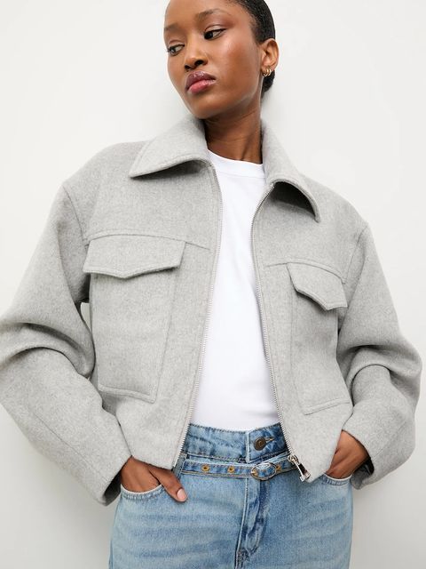 Answear.LAB płaszcz wełniany kolor szary