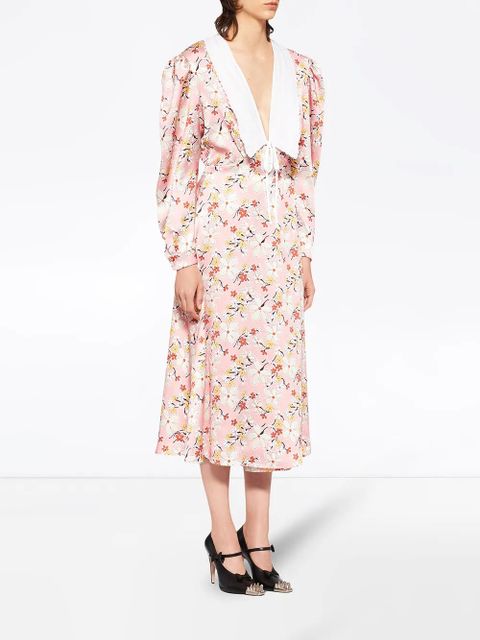 Miu Miu floral print sablé dress - Pink