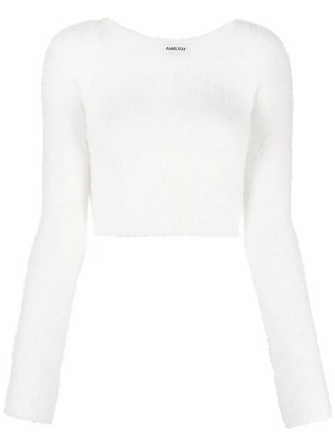 AMBUSH cropped long-sleeve jumper - White - zdjęcie produktu nr 1