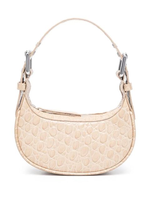 BY FAR mini Soho crocodile-embossed shoulder bag - Neutrals - zdjęcie produktu nr 1