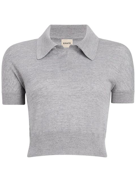 KHAITE Morgane polo top - Grey - zdjęcie produktu nr 1