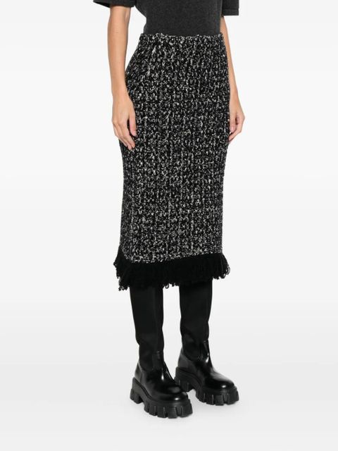 Moncler fringed-detail skirt - Black