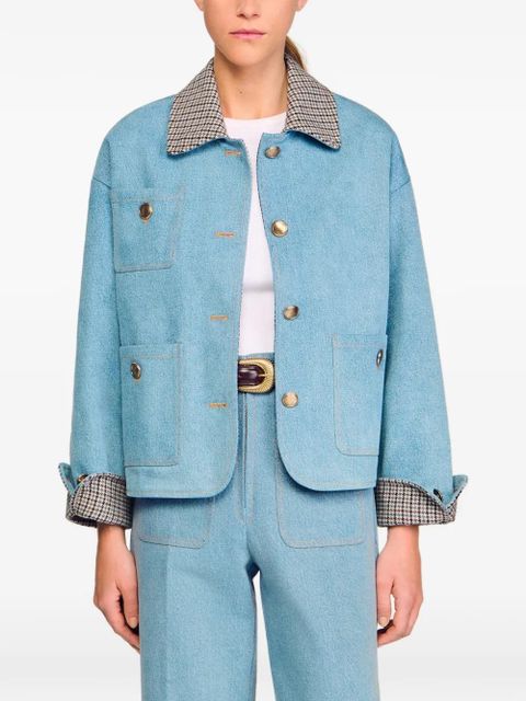 SANDRO blue denim jacket - zdjęcie produktu nr 2